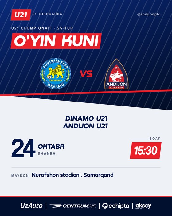 MATCHDAY — 24-oktabr, 2026