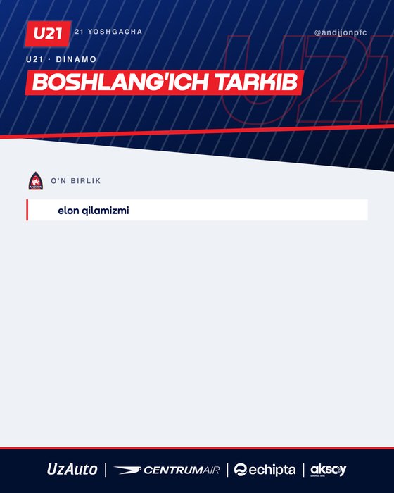 Boshlang'ich tarkib — 24-oktabr, 2026