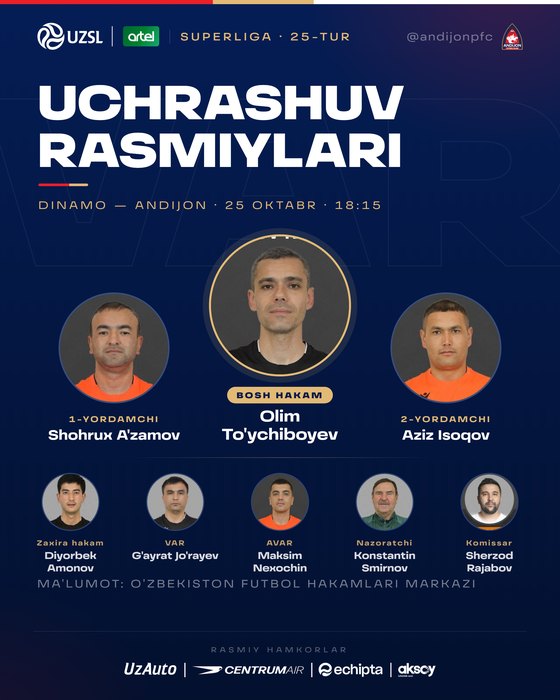 Uchrashuv rasmiylari — 25-oktabr, 2026