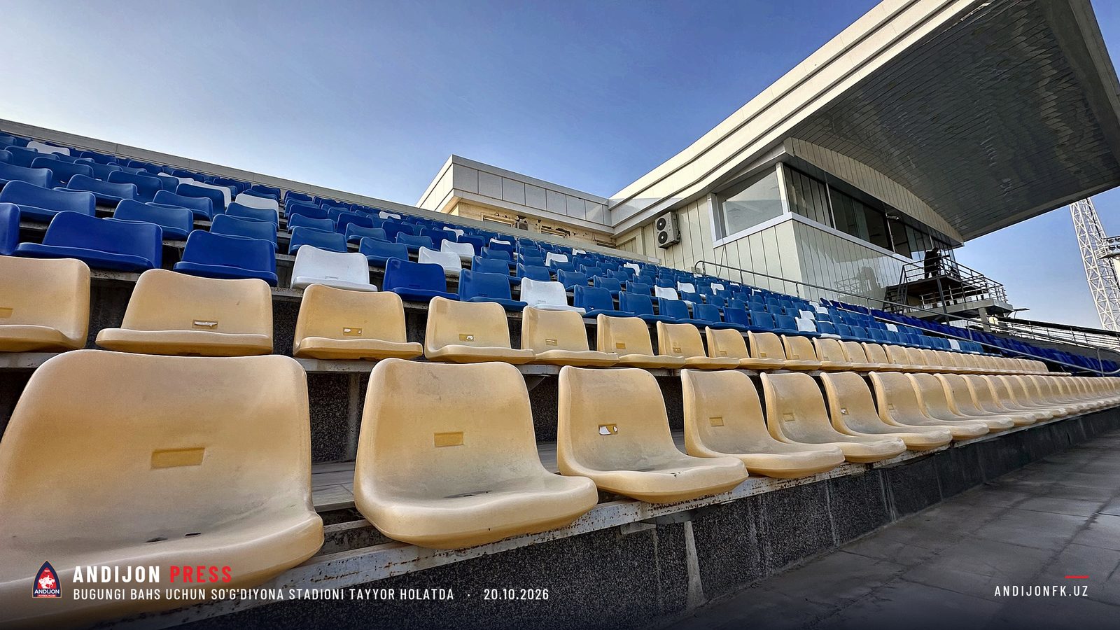 Bugungi bahs uchun So'g'diyona stadioni tayyor holatda